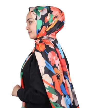 Scarfella Desenli Naturel Şal - Desen-05