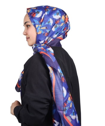 Scarfella Desenli Naturel Şal - Desen-08