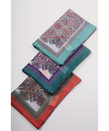 Scarfella Desenli Naturel Şal - Desen-20