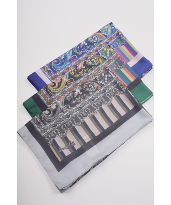 Scarfella Desenli Naturel Şal - Desen-34