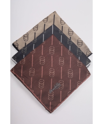 Scarfella Soft El Dikişli Eşarp Desen-254