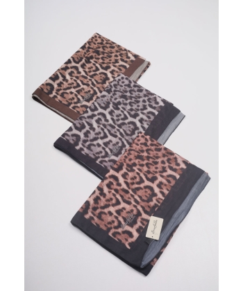 Scarfella Desenli Naturel Şal - Desen-37