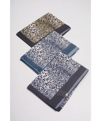 Scarfella Desenli Naturel Şal - Desen-39