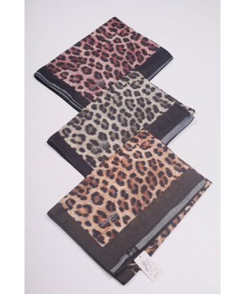 Scarfella Desenli Naturel Şal - Desen-40