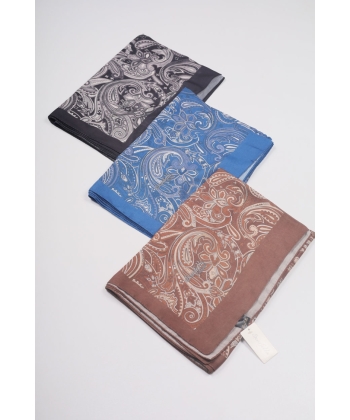 Scarfella Desenli Naturel Şal - Desen-41