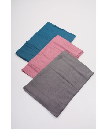 Scarfella Düz Renk Bambu Kraş Şal - Desen-01