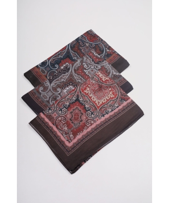 Scarfella Desenli Naturel Şal - Desen-52