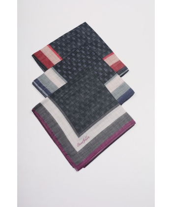 Scarfella Dijital Kenarı Dikişli Flamlı Eşarp - Desen-01