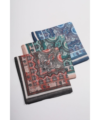 Scarfella Dijital Kenarı Dikişli Flamlı Eşarp - Desen-02