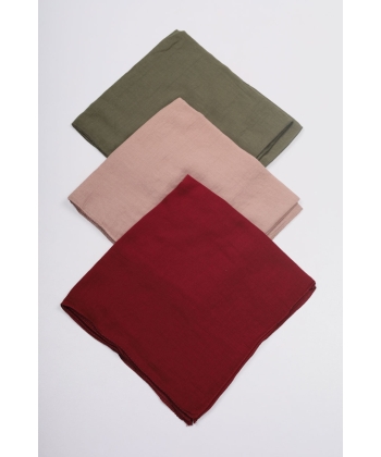 Scarfella Düz Renk Olay Eşarp - Desen-01