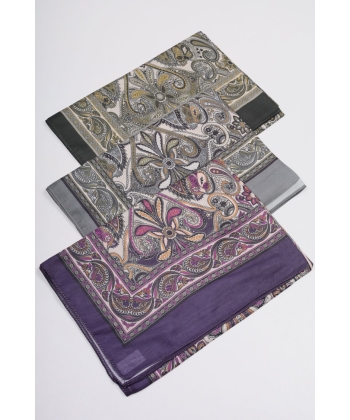 Scarfella Desenli Naturel Şal - Desen-60