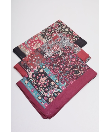 Scarfella Desenli Naturel Şal - Desen-61