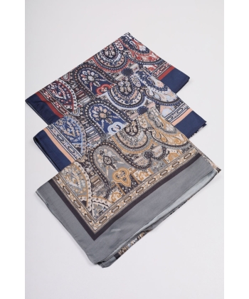 Scarfella Desenli Naturel Şal - Desen-62