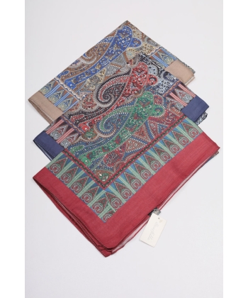 Scarfella Desenli Naturel Şal - Desen-63