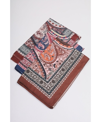 Scarfella Desenli Naturel Şal - Desen-66