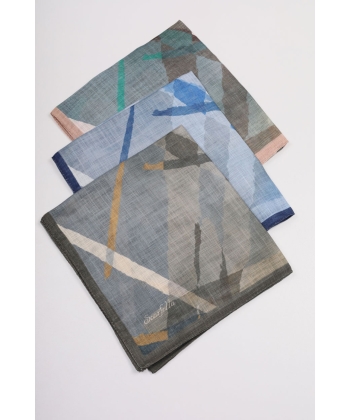 Scarfella Dijital Kenarı Dikişli Flamlı Eşarp - Desen-03