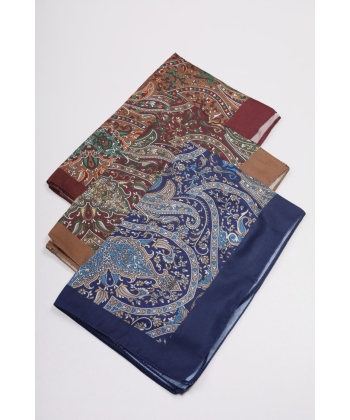 Scarfella Desenli Naturel Şal - Desen-69